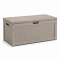 Garten-Aufbewahrungsbox aus Kunststoff in Taupe, 116 × 61 × 64 cm