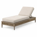 Sonnenliege 200 × 75 × 35 cm in Beige/Taupe mit Metallgestell und verstellbarer Rückenlehne