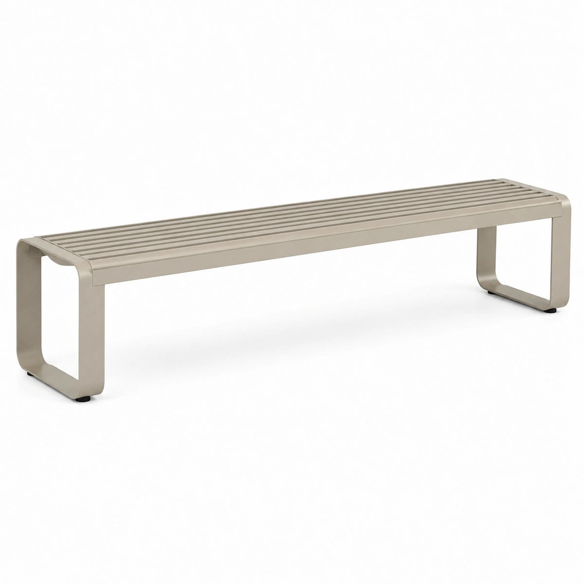 Wetterfeste Aluminium-Gartenbank Taupe, 180 × 40 × 45 cm