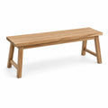 Massivholz-Sitzbank Naturbraun im rustikalen Lattendesign, 180 × 40 × 45 cm